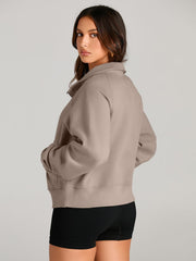 AUTOMET Womens Sweatshirts Half Zip Fleece Pullover Fall Outfits | Fall Fashion Clothes 2026,Cropped Sweatshirt,Cute Y2k Tops,Quarter Zipper Clothes,Winter Loungwear Outfits