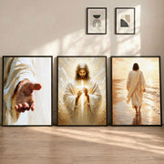 The Light, The Hand, The Walk – Jesus 3 Panel Poster/Canvas Set