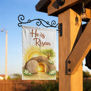 "He is Risen" Resurrection Easter Garden Flag – Celebrate New Life