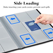 Fabmaker Card Binder 9 Pocket, 396 Pockets Trading Card Binder Case, Black | Collector Card Album for Standard-Size Cards, Side Loading Card Collection Folder for Game Cards, Sport Cards