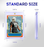 50ct Magnetic Card Holder, 35pt One Touch Card Holder for Trading Cards | U-V Protectors Hard Plastic, Magnetic Card Case for Trading, Sports, Game, Football, Baseball Cards