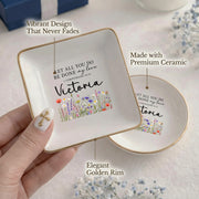 Personalized Name Christian Jewelry Dish – Custom Scripture Ring Tray, Faith Gift for Her