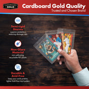 Cardboard Gold Card Saver 1 - Semi Rigid Card Holders - 50 Count | PSA BGS SGC Grading Submissions, Acid-Free Polypropylene Protectors, Trading Baseball Sleeves, Binder Storage Compatible