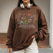 Walking by Faith Christian – Wildflower Inspirational Scripture Graphic – Unisex Tshirt / Hoodie / Sweatshirt