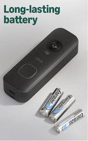 Blink Battery Doorbell 2K+ (newest model) and Blink Chime (newest model) — Wireless video doorbell, 2K resolution, in-home chime, enhanced audio. Sync Module Core included – (Black)