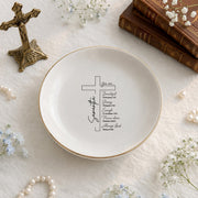Personalized Name Christian Jewelry Dish – Custom Scripture Ring Tray, Faith Gift for Her