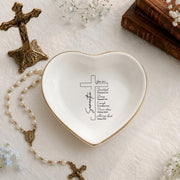 Personalized Name Christian Jewelry Dish – Custom Scripture Ring Tray, Faith Gift for Her