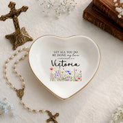 Personalized Name Christian Jewelry Dish – Custom Scripture Ring Tray, Faith Gift for Her