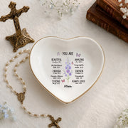 Personalized Name Christian Jewelry Dish – Custom Scripture Ring Tray, Faith Gift for Her