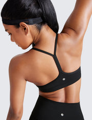 CRZ YOGA Butterluxe Y Back Sports Bras | Light Support, Removable Pads, Yoga, Extremely Soft, Scoop Neck, Spaghetti Strap, for Women