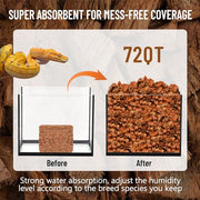 Riare 10LB Coconut Husk Chip for Reptiles, 72 Quart Coconut Fiber Substrate | Coco Chips Substrate Coconut Husk Bedding for Snakes, Tortoises, Ball Python, Bearded Dragon, Geckos, Lizards, Frogs