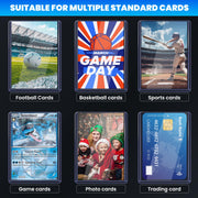 200 Card Sleeves Top Loaders for Cards, 3" x 4" Hard Plastic Toploaders | Baseball Card Protectors, Trading Card Holder for Trading Sports Football Game Cards (100 Toploaders + 100 Penny Sleeves)