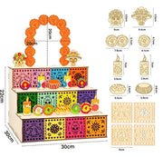 Day of the Dead Wooden Altar Display Set | 💕Death is not the end of life, forgetting is