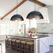 Oversized Metal Dome Pendant Light