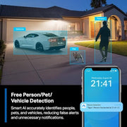 Tapo MagCam 2K+ Security Camera Wireless Outdoor, Battery Powered, C425 | 2026 Wirecutter Best Outdoor Security Camera&PCMag Editors' Choice, Subscription-Free Storage/Cloud, Person/Vehicle Detection
