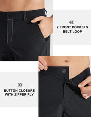 Libin Mens Golf Pants Stretch Work Dress Pants 30"/32"/34" Quick Dry Lightweight Casual Comfy Trousers with Pockets
