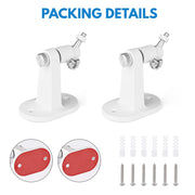 2Pack Adjustable Security Wall Mount Bracket for Ring Stick Up Cam & Ring Outdoor Cam Plus, Perfect View Angle for Your Surveillance Camera System - White