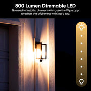 WYZE Bulb Cam - 2K HD Smart Light Bulb Security Camera, E26 Socket | Color Night Vision, 800-Lumen Dimmable LED, 160° Wide View, Motion Detection & Siren, Works with Alexa & Google Assistant