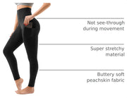 SINOPHANT High Waisted Leggings Women with Pockets | Women, Full Length, Buttery Soft Stretchy, Yoga Pants