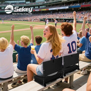 Sekey Stadium Seats with Back Support - 18.4" Wide | 3.2" Thick Cushion, Backrest, Larger Seating Area, 380 lbs, Locking Bleacher Clips, for Outdoor Events