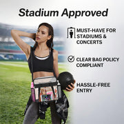 Oraben Clear Tote Bag Clear Bag Stadium Approved 12x6x12 Stadium Bag for Work, Sports Games,Gym