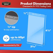 Cardboard Gold Card Saver 1 - Semi Rigid Card Holders - 50 Count | PSA BGS SGC Grading Submissions, Acid-Free Polypropylene Protectors, Trading Baseball Sleeves, Binder Storage Compatible