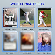 200 Card Sleeves Hard, 3×4 Trading Card Holder (100 Hard+100 Soft) | Baseball Card Cases Protectors, Playing Card Holder, Sports Cards Holder for Sports Football PKM TCG MTG Game Playing Cards