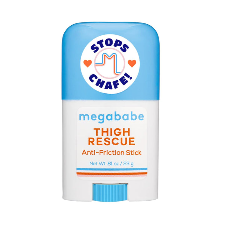 Megababe Thigh Rescue Anti-Chafe Stick Mini | Travel size, great for on-the-go | Prevents skin chafe & irritation | Thighs, arms, bra-lines & more