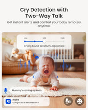 REOLINK 4MP 2K Indoor Camera E1, Plug-in WiFi 6 Security Camera | 360 Degree Pet Camera with Phone app, Baby Monitor with Person/Pet/Cry Detection, Night Vision, 2-Way Talk, Local Storage