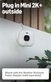 Blink Mini 2K+ (newest model) – Plug-in Home & Pet Indoor Security Camera with 2K video resolution, night vision, enhanced audio, motion detection – 1 camera (White)