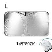 🚗 LIMITED-TIME 50% OFF! ✨ Windshield Sunshade Foldable Sun Shield – UV Protection, Includes Steering Wheel Cover, Pouch ☀️