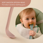 6-Piece Silicone Baby Feeding Spoons, First Stage Infant Spoons, Soft-Tip Easy on Gums I Baby Training Spoon | Infant Utensils Feeding Supplies, Dishwasher & Boil-proof