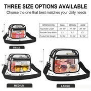 USPECLARE Clear Bag for Stadium Events Clear Sports Fan Handbags Purses | Unisex 0.4 mm Thickened Waterproof PVC,Approved for Concerts,Game Days,Outdoor Events