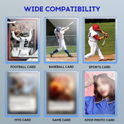 200 Card Sleeves Hard, 3×4 Trading Card Holder (100 Hard+100 Soft) | Baseball Card Cases Protectors, Playing Card Holder, Sports Cards Holder for Sports Football PKM TCG MTG Game Playing Cards