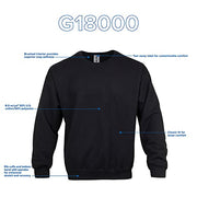 Gildan Adult Fleece Crewneck Sweatshirt, Style G18000, Multipack, Black (1-Pack), Large