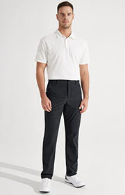 Libin Mens Golf Pants Stretch Work Dress Pants 30"/32"/34" Quick Dry Lightweight Casual Comfy Trousers with Pockets