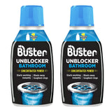 Buster Bathroom Drain Unblocker (Pack of 2 x 300ml) | Fast-Acting Sink Unblocker, Dissolves Hair, Sludge & Soap, Drain Cleaner for Shower, Bath and Bathroom Sink Pipes