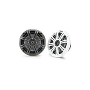 Kicker KM65 6.5-Inch (165mm) Marine Coaxial Speakers with 3/4-Inch Tweeters, 4-Ohm, Charcoal and White Grilles