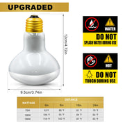 MIXJOY 150W Reptile Heat Lamp Bulbs, 2Pack Heat Lamp Bulbs for Reptiles Basking Bulbs UVA Daylight Basking Light Amphibians Heating Lamp Emitter for Lizard, Tortoise, Bearded Dragon Gecko, Chicken