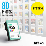 Nelko PP01 Photo Printer, 2x3 Portable Photo Printer, Mini Printer, White | Instant Color Inkjet Printer for Smartphone, Sticky-Back Photos, Bluetooth Compatible with iOS & Android, AI App Editing