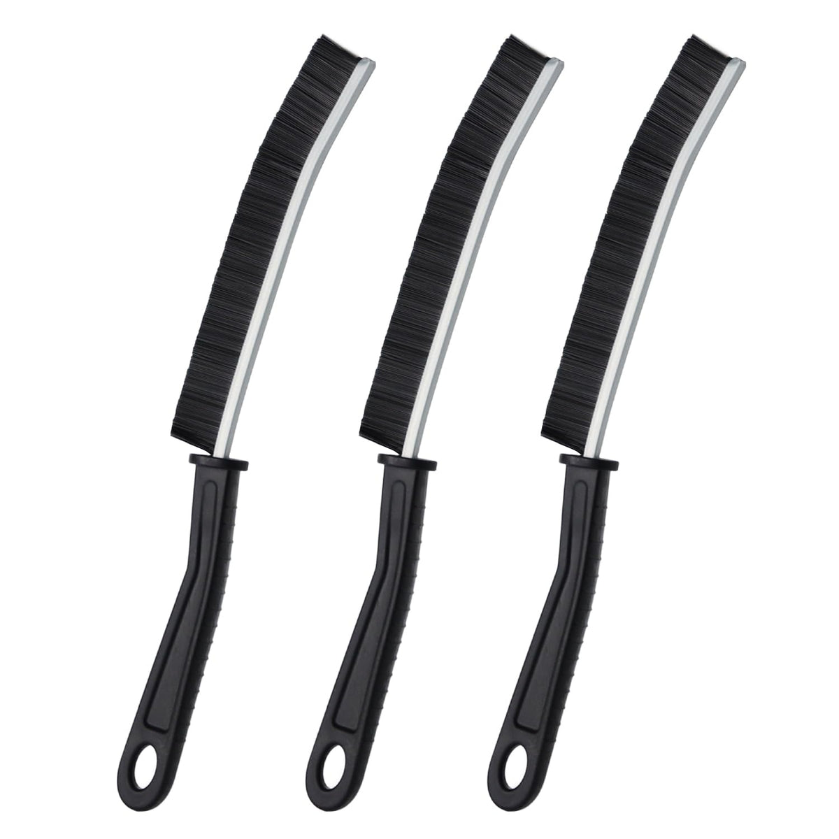 Crevice Cleaning Brush,Thin Grout Brush for Bathroom Tile,Premium window track Crevice Cleaning Tool Aluminum Support with 15° Angle Magic Brush, Thin Brush for Home Kitchen