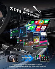 Wireless CarPlay Adapter for Apple iPhone & Android Auto, 2026 Upgraded 2-in-1 Plug and Play Converts Wired to Wireless Car Play Adapter, Fast Auto-Connect, Mini Size with iPhone iOS 10+