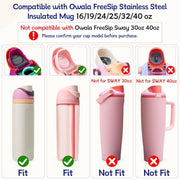 3 Sets Replacement Rubber Seal Gasket Parts for Owala FreeSip 24oz 32oz F1 | Water Bottle Lid Top Silicone Stopper and O Ring Compatible with Owala 16/19/24/32/40 oz Cap Mouth Insert Piece Accessories