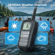 Retevis RM01P 3.5W Marine Radio VHF IP67 Floating, USB-C for Fishing(1Pack) | Hunting&Fishing, Floating, Car Charger, 15-Hour Battery, Portable, NOAA Weather Alert, 88 Channel, Vibration Drainage,3-Watch