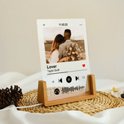 Music Plaque with Photo | Personalized Gift For Couple, Boyfriend, Girlfriend, Her/Him, Husband/Wife, Anniversary, Valentine | Custom Bedroom Decor