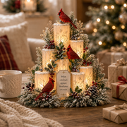 Cardinal Memorial LED Candle Centerpiece