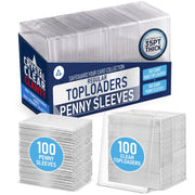 Invested Alliance 200-Pack Toploaders & Card Sleeves – 100 Crystal-Clear 35PT Top Loaders + 100 Penny Sleeves, 3x4 Hard Plastic Protectors for Trading, Baseball, Football & Sports Cards