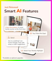 SensForge 2.5K Indoor Pan-Tilt Security Camera, 360° Dual-Band 2.4/5GHz Wi-Fi Camera for Home, Smart AI Human & Pet Detection, 64GB SD Card Included, Two-Way Talk, No Subscription Required (1, White)