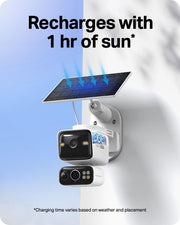 Tapo 2K Dual Lens Pan/Tilt Security Battery Camera w/Solar, C645D KIT | 165° Wide-Angle + 6mm Telephoto, Free Person/Vehicle Detection, 360° Pan, SD/Cloud Storage, Works w/Alexa & Google