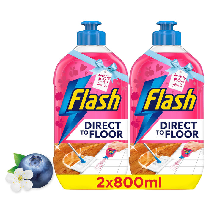 Flash Direct to Floor Cleaner Berry & Cherry Blossom 2x800ML